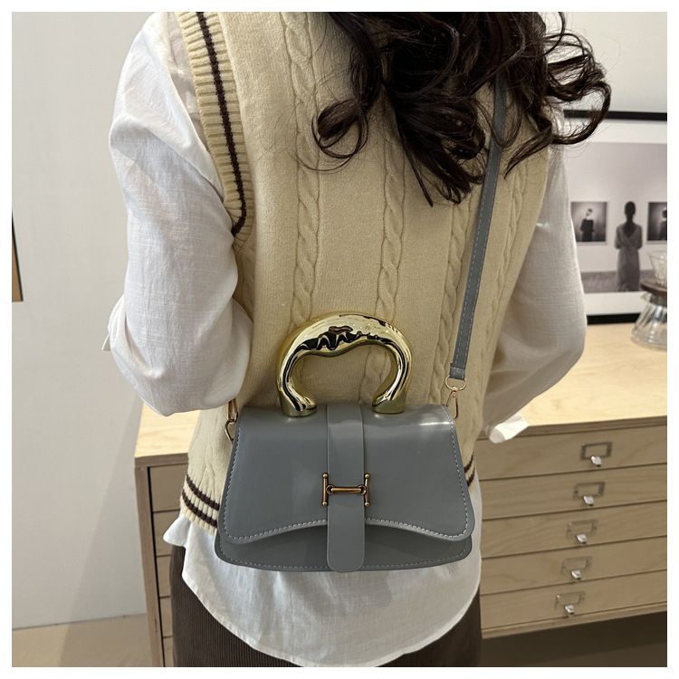 Miss DG 2025 new high-end shoulder messenger bag fashion handbagGray