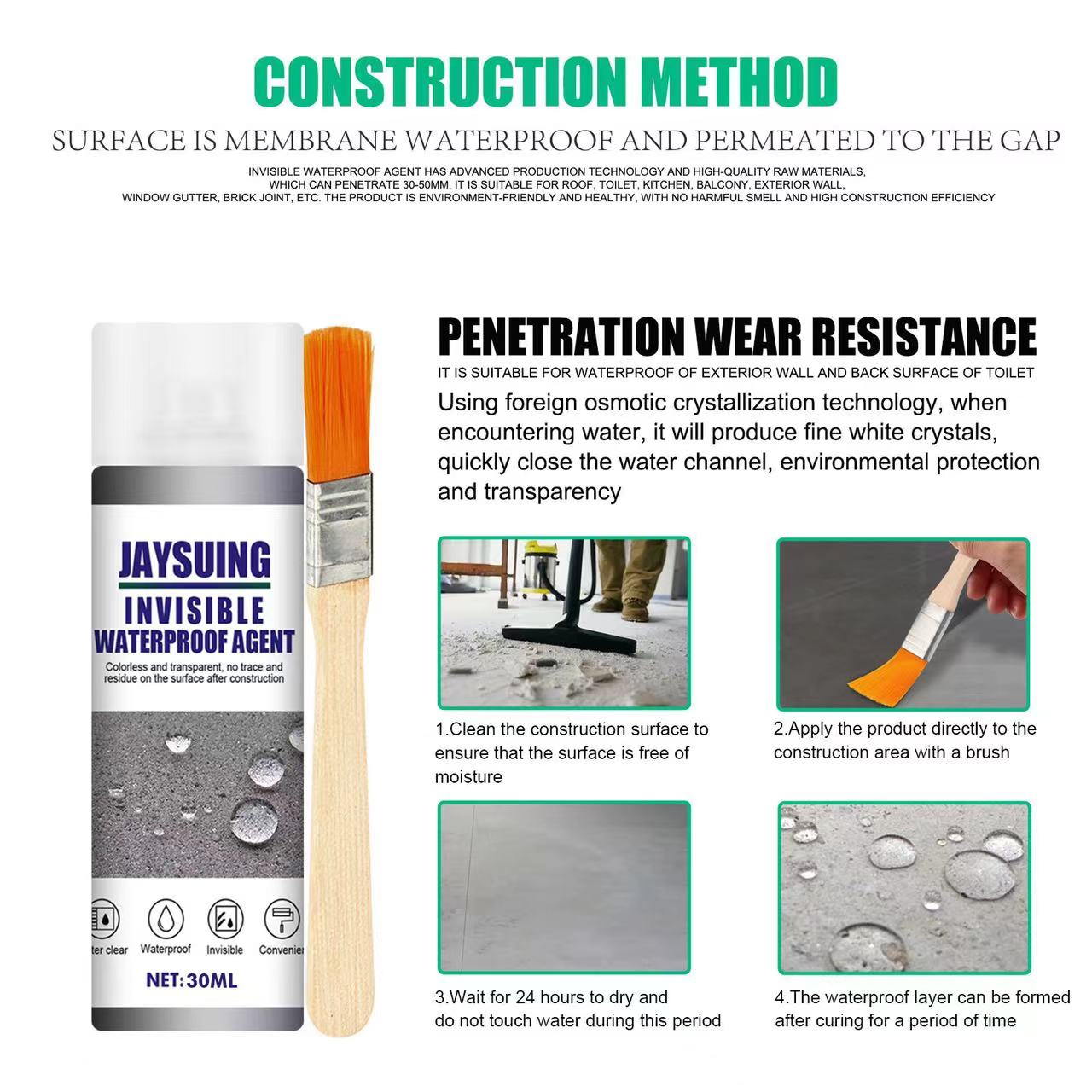 30/100ml Super Strong Spray Sealant Waterproof Instantly Seal Repair Cracked Broken Surface for External Wall Roofing Glue Spray