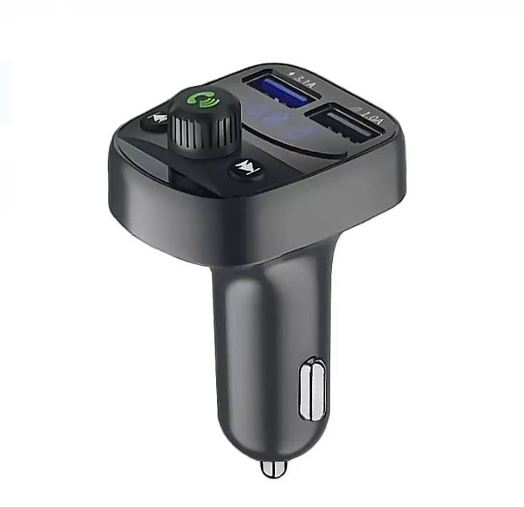 Car Bluetooth FM transmitter, car charger with USB, suitable for car speakers, earphones, Bluetooth conversion