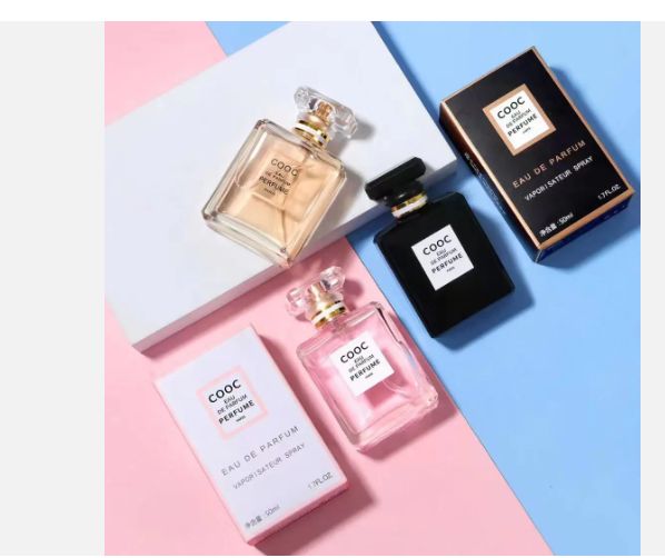 COOC Designer Perfume Original Luxury Black Square Perfume with Lids High-Quality 50ml Parfume 