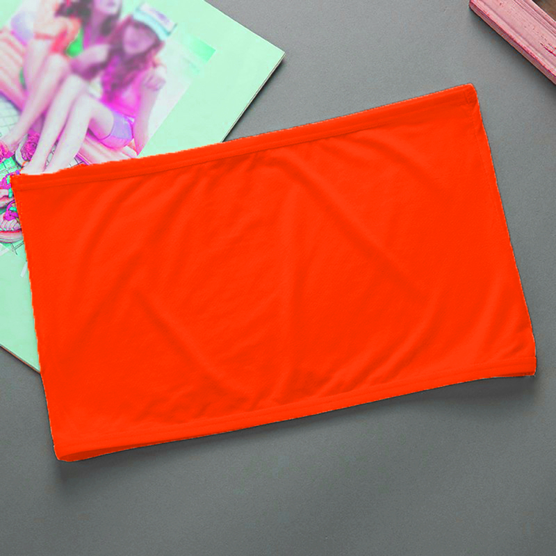 Women Sexy Tube Top Strapless Bandeau Sleeveless Sports Bra
ORANGE