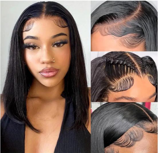 Ohemaa Strands Premium 100% Unprocessed Human Hair Front Lace Wig- 5*1 BOBO Straight Wigs