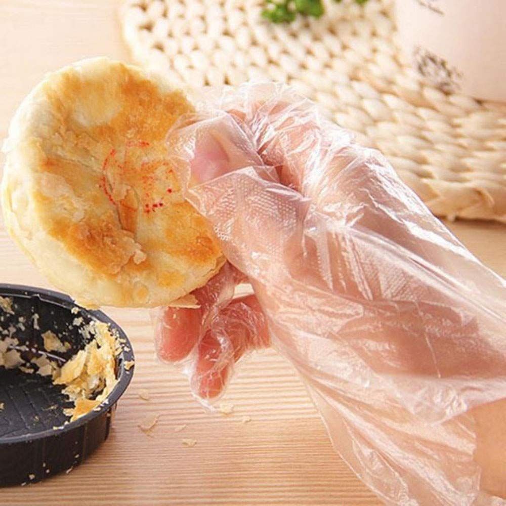 100PCS Disposable Gloves for Cleaning - Plastic Gloves for Hair Coloring Paraffin Wax for Hand and Feet Pedicure Supplies Professional - Plastic Gloves Disposable for Food Preparation