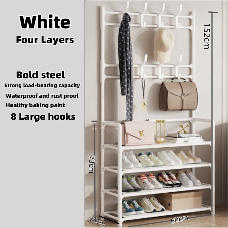 Multi functional shoe rack, household integrated hanger, multifunctional storage, multi-layer device rack CRRSHOP Storage Rack free shipping