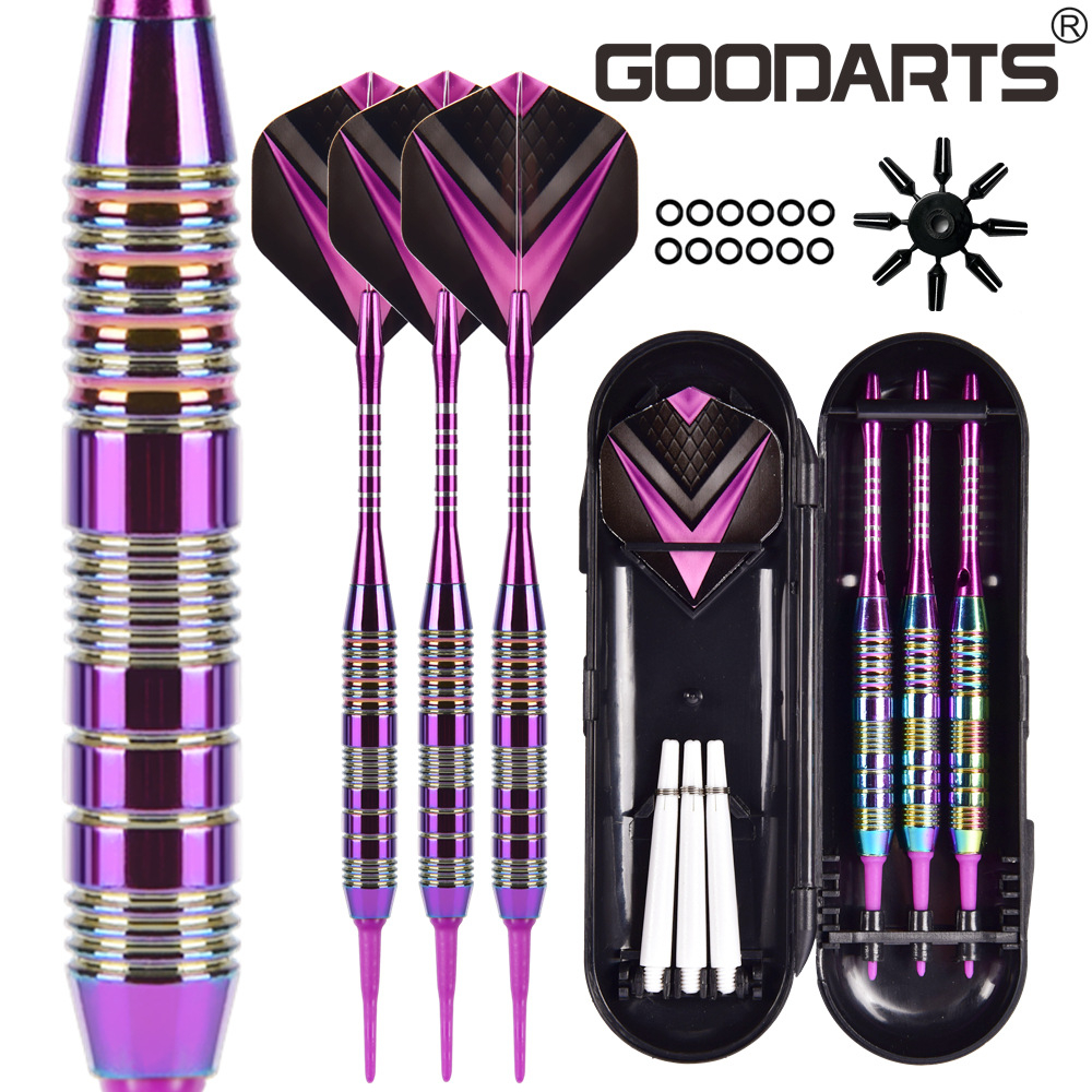 Professional Electronic Soft Tip Darts 21g Darts With Aluminum Alloy Shaft Purple Color