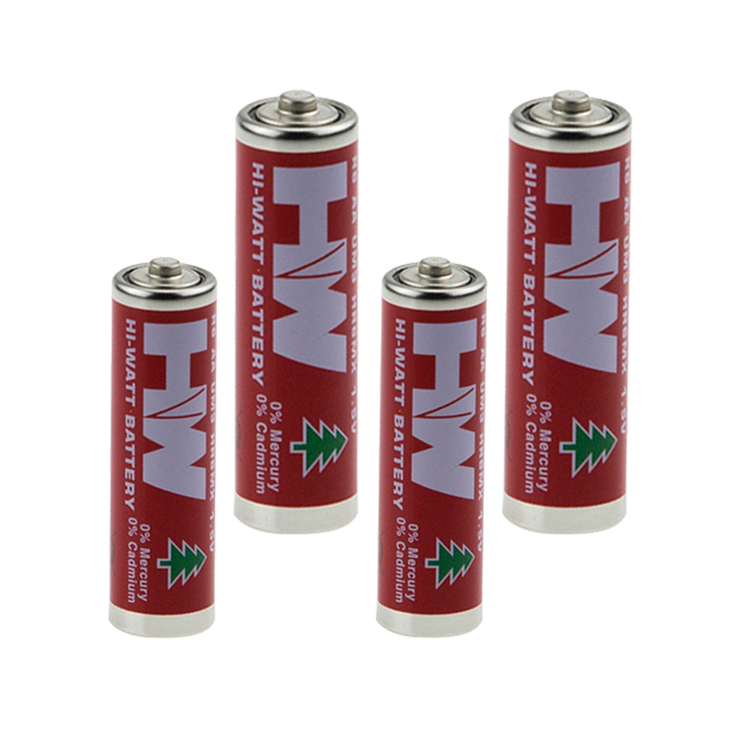 HW AA Batteries Shrink Wrapping, Lasting Power Double A Battery Carbon Double A Battery Ideal for Household and Office Devices 4 Count(HR6MX S4)