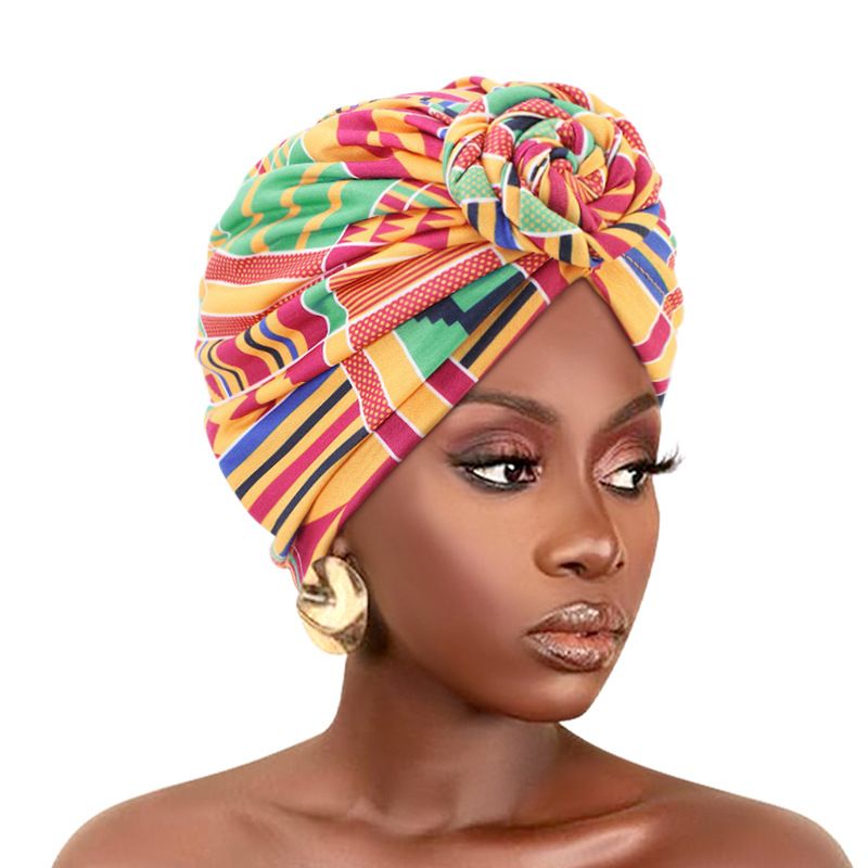 Colorful style headscarf flower headscarf hat elastic print hat sleeping hatstyle 9