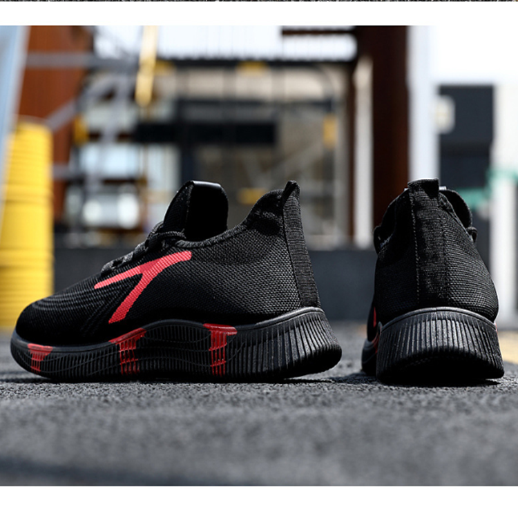 Shoes woven mesh Men sneakers breathable and comfortable men's shoes lace up casual shoes Close Size