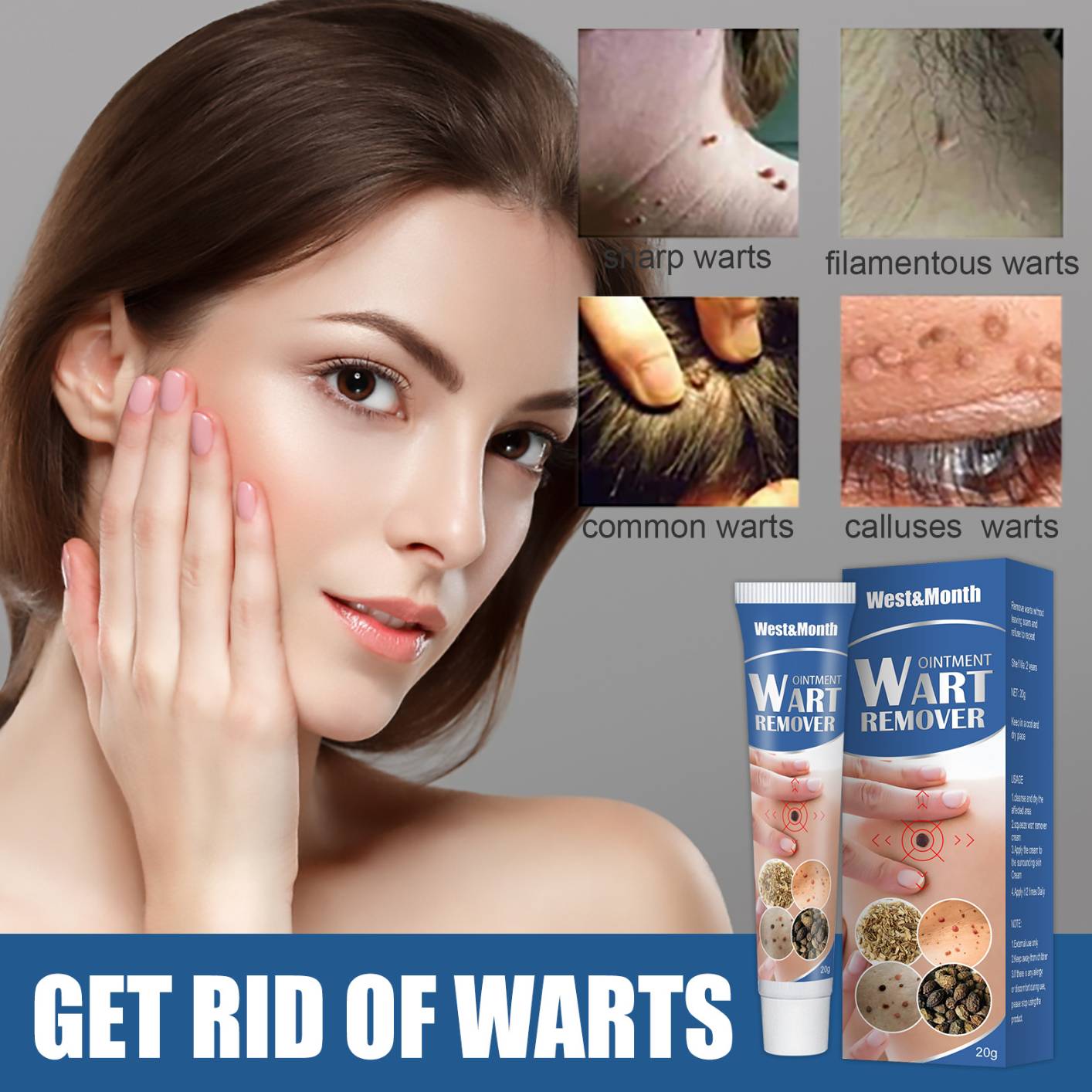 Wart Remover,Skin Tag Remover,Mole Remover Removal Body Warts Treatment Cream Foot Care Cream Skin Tag Remover Wart Cream Plantar Wart Remover
