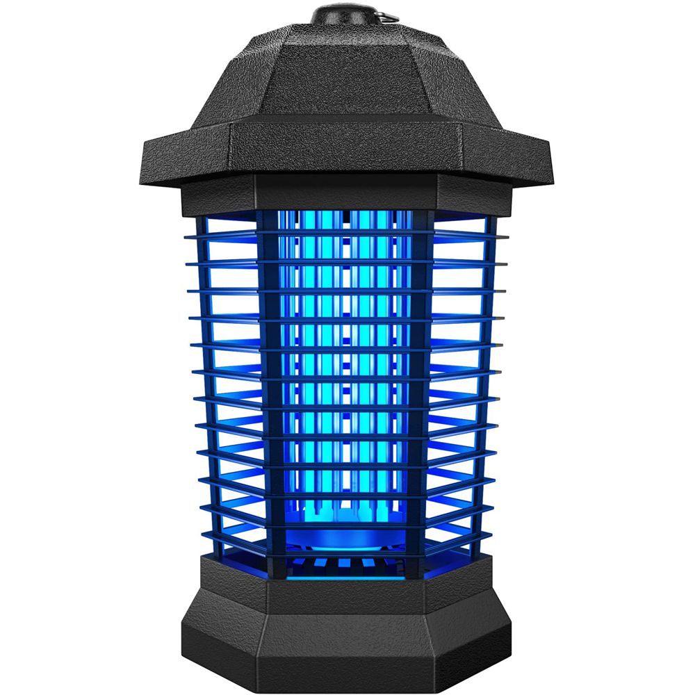 Bug Zapper Outdoor, Mosquito Zapper, Electric Fly Zapper, Mosquito Killer, Fly Traps, 3 Prong Plug, Flying Insects Zapper Indoor Outdoor 90-130V, 4200V, ABS Plastic Outer (Black)
