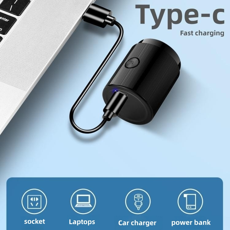 Type-c Fast charging Mini Shaver Men women Electric Razor Small steel cannon portable vehicle Razor Travel portable Detachable water wash CRRSHOP beauty facial care tools Holiday gifts Christmas present 