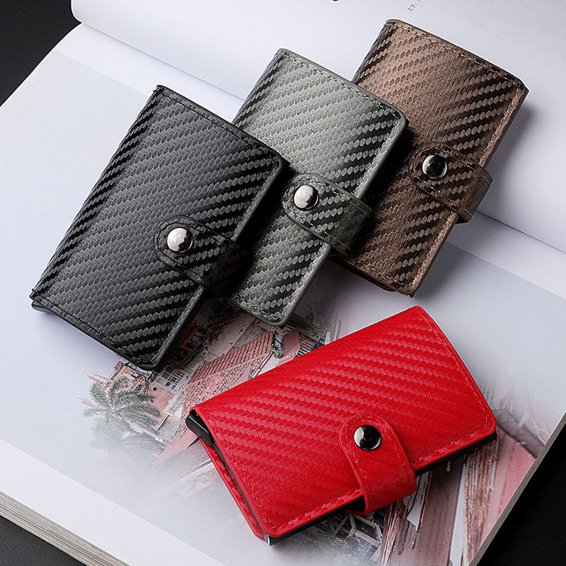 K3289 Men's New Vertical Solid Color Wallet Automatic Pop Up Card Wallet