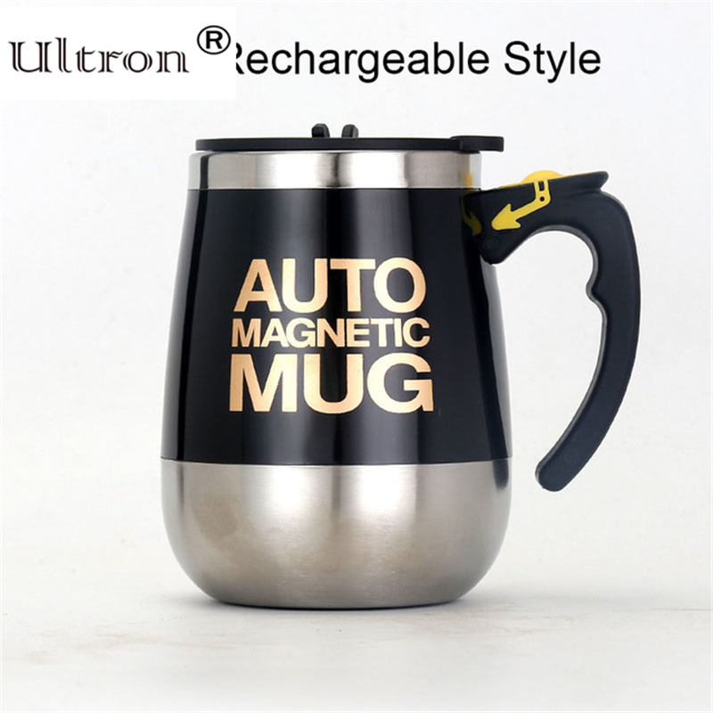 Ultron New Automatic Self Stirring Magnetic Mug 304 Stainless Steel Coffee Milk Mixing Cup Creative Blender Smart Mixer Thermal Cups