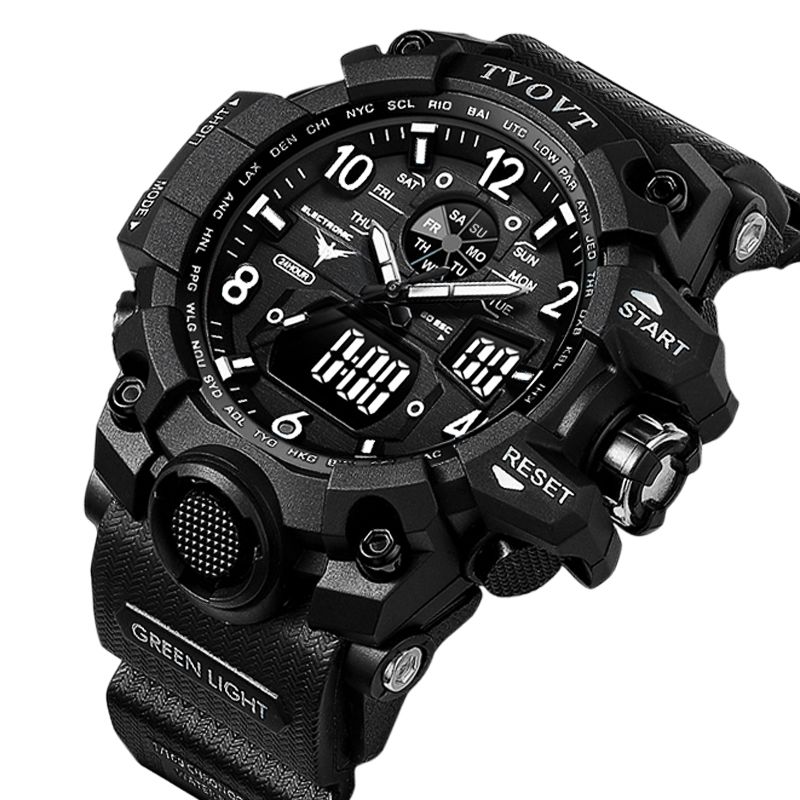 Popular men's outdoor watch Multi-functional student fashion sports watch waterproof glow-in-the-dark electronic watch