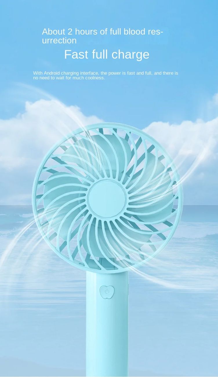 N9 Portable USB Rechargeable Fan Mini Handheld Air Cooling Fan Desktop Ventilation Fan with Base 3 Modes for Travel Outdoor Cooler