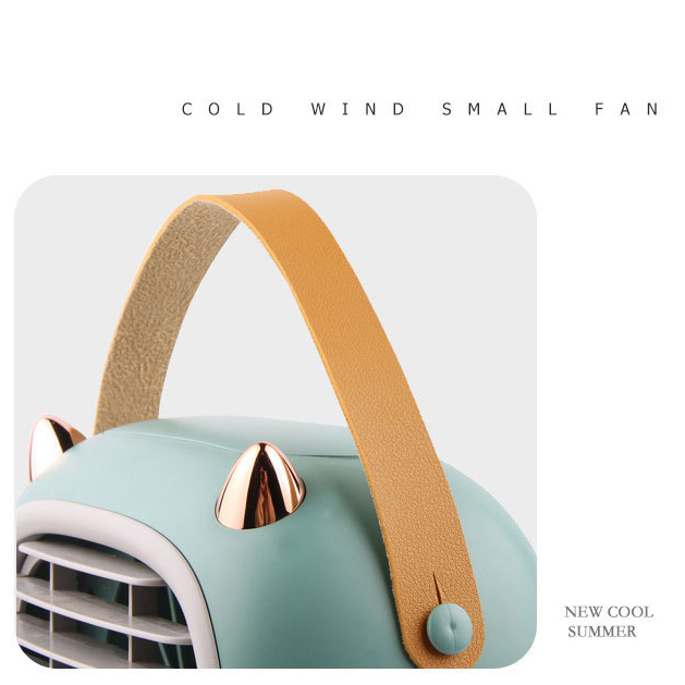 Portable desktop plus water spray cold air fan, multi-function USB charging fan, desk bedroom silent fan