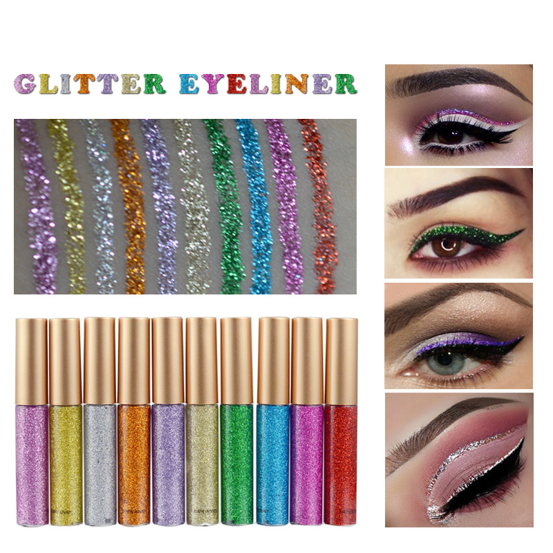 CRRshop free shipping hot selling Makeup female fashion trend shiny eyeliner liquid gel pencil sequins women best seller beautiful personality eye shadow present