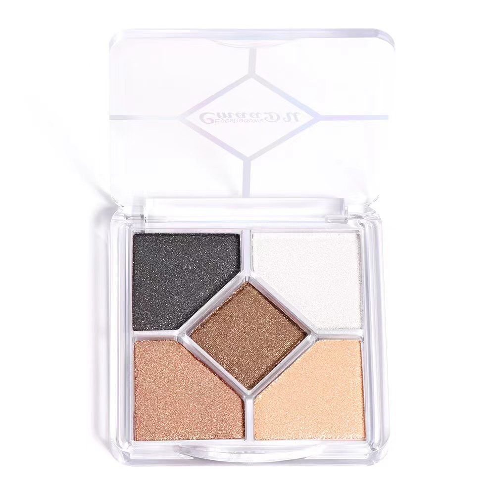 5 Colors Eyeshadow Palette Waterproof Glitter Matte Eyeshadow Pallete Shimmer Diamond Sequins Women Eye Makeup Pigment