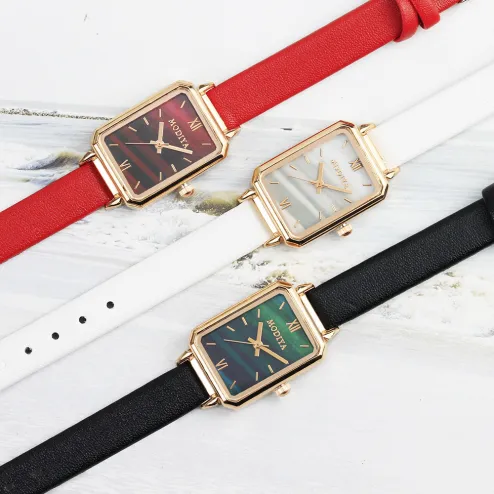 PD621 J Women s Watch Square Dial with PU Leather Strap Watch