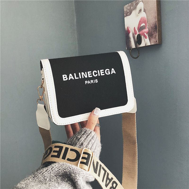 305130 Women Shoulder Bag Letter Prints Female Bag Broadband Casual Square Small Bag Fashion All-match Cross-body Bag