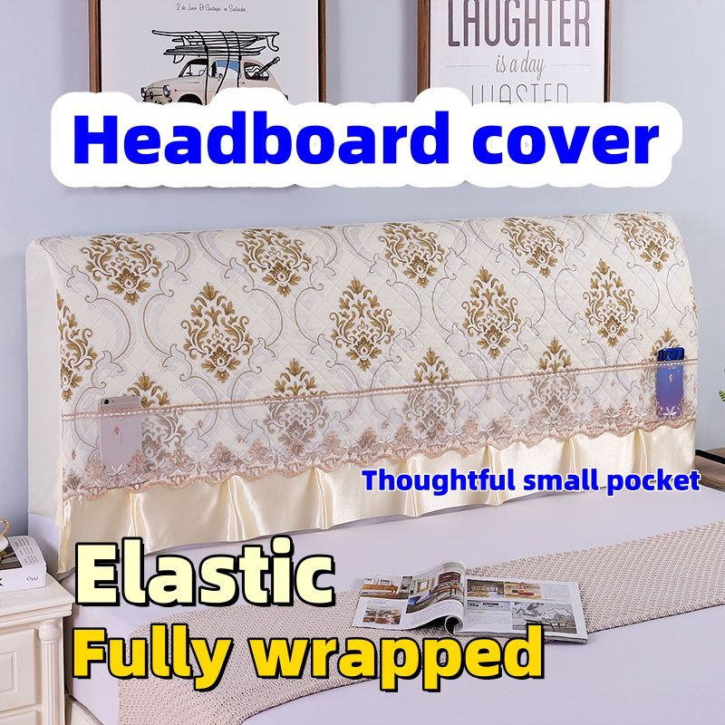 Bedhead cover, universal, dustproof, backrest soft package, fully wrapped cotton cushion CRRSHOP Fully wrapped elastic headboard cove free shipping