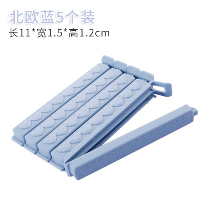 5 pcs Pack Bag Clips Food Snack Sealing ClipPortable Kitchen Storage Accessories Tool Elastic Buckle Package Bag Clamp