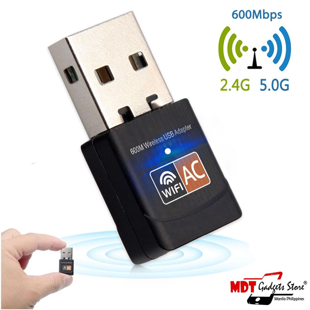 Wireless USB WiFi Adapter 600Mbps Wi Fi Dongle PC Network Card Dual Band Wifi 5 Ghz Adapter Lan USB Ethernet Receiver
