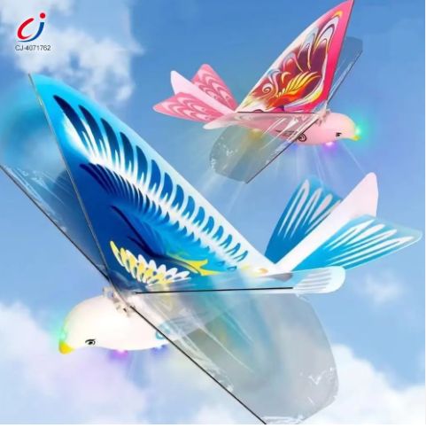 New DIY Outdoor Hand Throwing Glider Electric Aircraft Rechargeable Wings Waving Simulation Flying Bird Models Toys For Kid