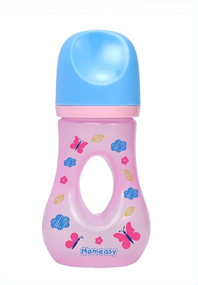 MOMEASY WIDE NECK FEEDING BOTTLE 5OZ WITH HOLE HANDLE
