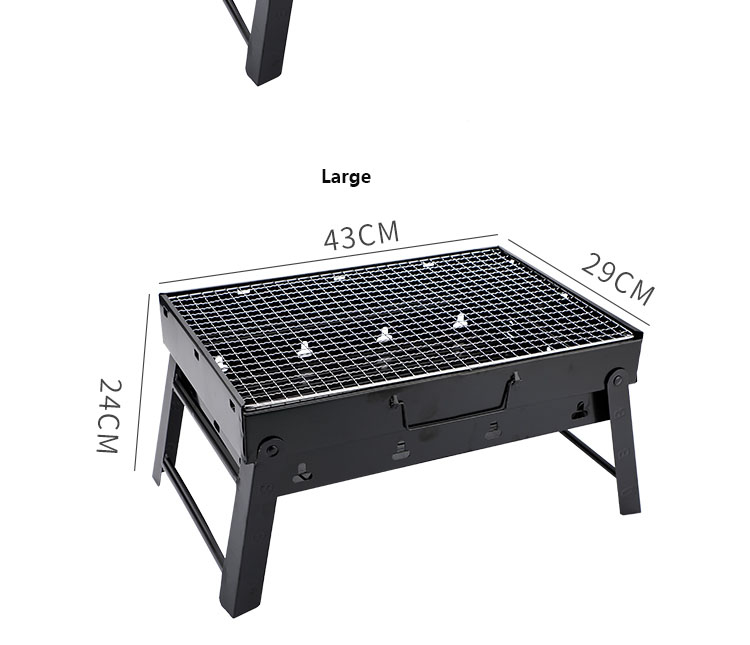 kz003 Portable Foldable BBQ Grills Patio Barbecue Charcoal Grill Stove Stainless Steel Outdoor Camping Picnic