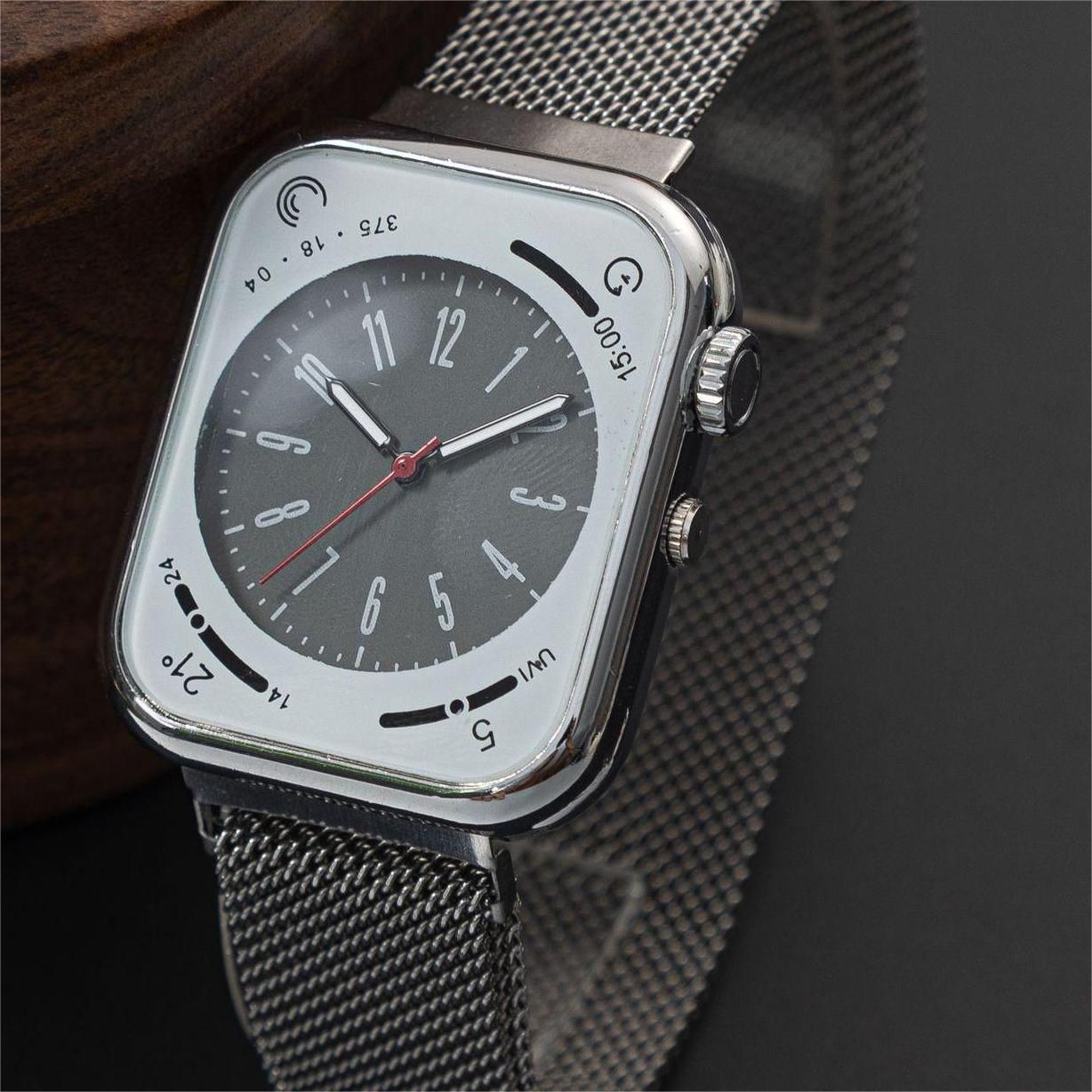 Women's New Fashion Square Mesh Belt Watch Not Waterproof Quartz Watch