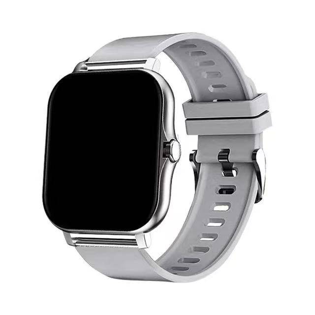For Xiaomi Samsung Huawei Android Phone Color Screen Full Touch Custom Dial Smart Watch Women Bluetooth Call SmartWatch Men NewSilver