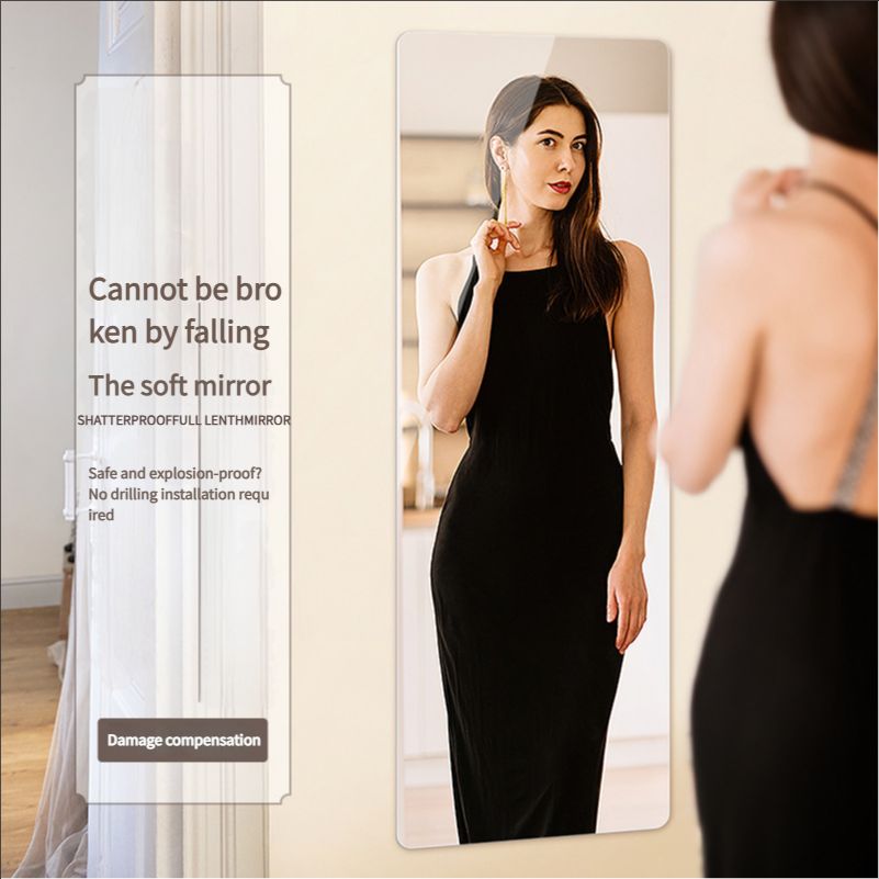 Acrylic mirror high-definition self-adhesive dressing mirror fitting mirror non-deformation full-body soft mirror home bedroom
