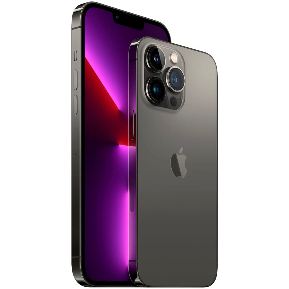 Apple iPhone 13 Pro (Unlocked, 128GB)  6.1” Super Retina XDR, A15 Bionic Chip, Pro Camera System Refurbishment GSM Phone【Lowest Price Online】Black