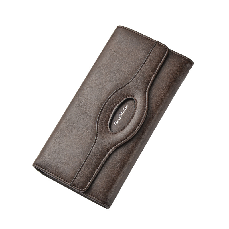 k3201-3 Men's Wallet Long Zipper Grab Bag PU Leather Zipper High Capacity Mobile Wallet for Men