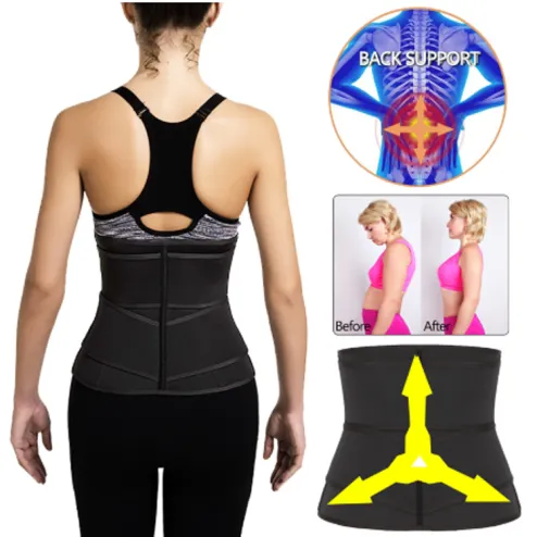 Shop Generic Neoprene Waist Trainer Corset Belt - Black Online