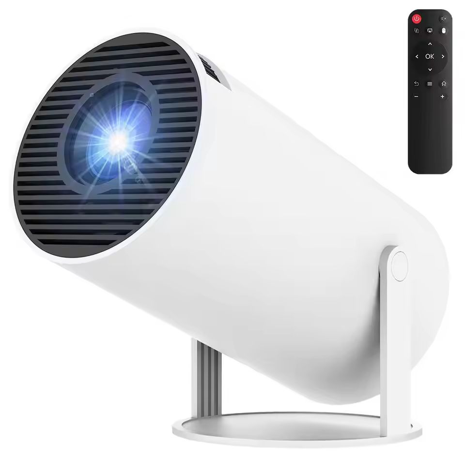 AUNONT Smart Android Home Theater Projector Portable Car HD Projector Home Hassle-Free Connectable wifi Use Mini 4k Video Projector Available Rechargeable Battery Charging Use