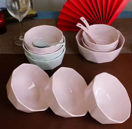 Simple Classic Design Ceramic Diamond Plate Dish Porcelain Charger for Party Diamond Bowl Tableware