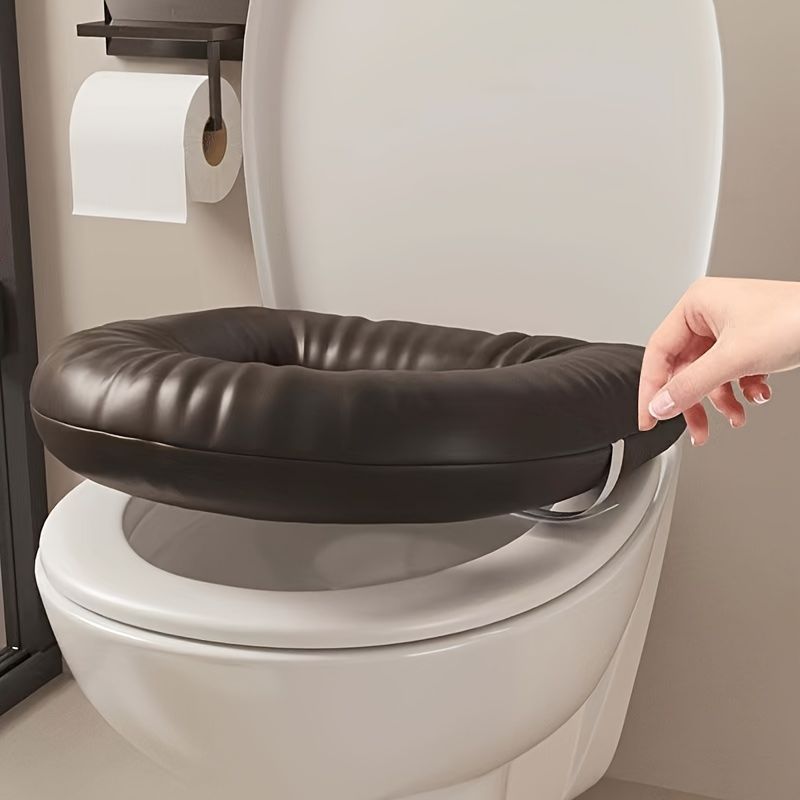 All-season antibacterial no-wash household toilet seat cushion, waterproof and thickened toilet seat cushion, extra-thick toilet pad for flush toilets