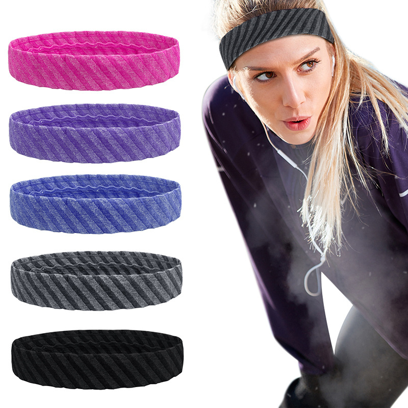 SK0112 Sports Headband Elastic Yoga Hair Bands Fitness Running Sweatbands Women Jogging Hairband Men Head Band Gym Athletic Sweat Band
