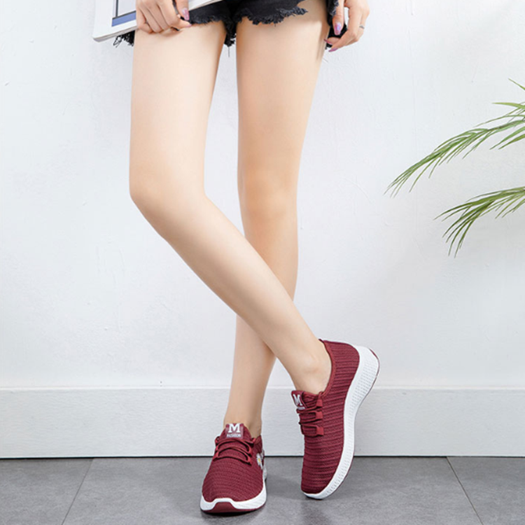 Shoes 2022 new flying Weaver women's sports shoes net soft sole casual shoes