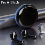Pro6 Wireless Bluetooth Headphones Fashion Sports EarbudsBlack