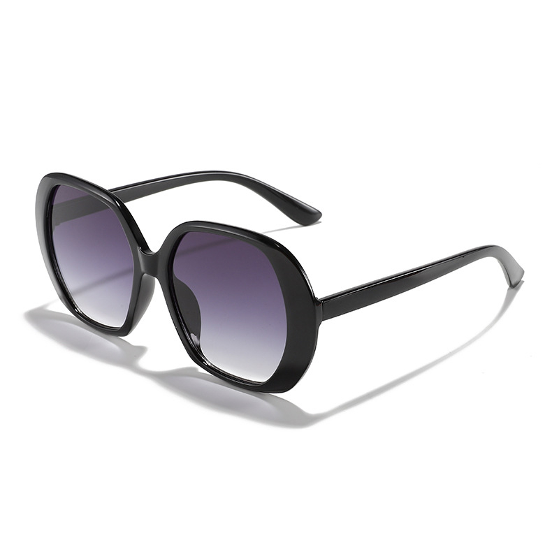 6720 Women's Sunglasses Fashion Square Frame Vintage Sun Glasses Female Big Frame Shades Black Lady UV400 Protection