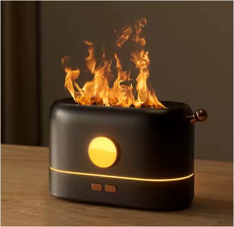 Air Humidifier Flame Fire Aroma Diffuser 5V Power Supply USB Cars Households RVs Outdoor Use 