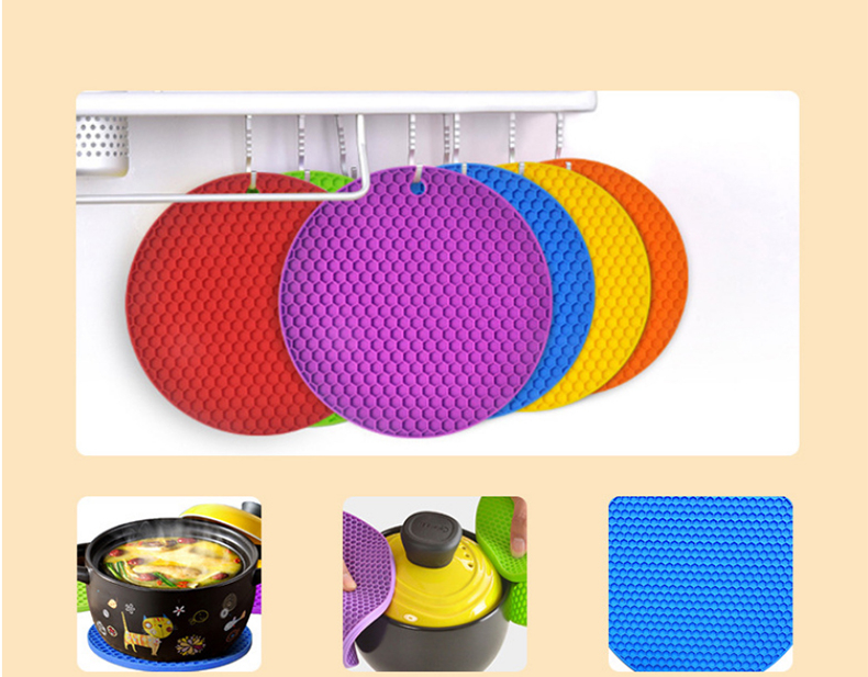 Silicone Insulation pad Pot Mat Trivet Pad Heat Resistant Anti-Slip for Table Oven Mitts (6 pack)