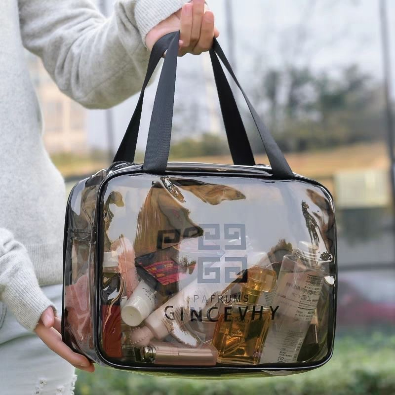 pvc001 Women's Transparent Cosmetic Bag Travel Storage Bag Waterproof Hand-To-Wash Bag
