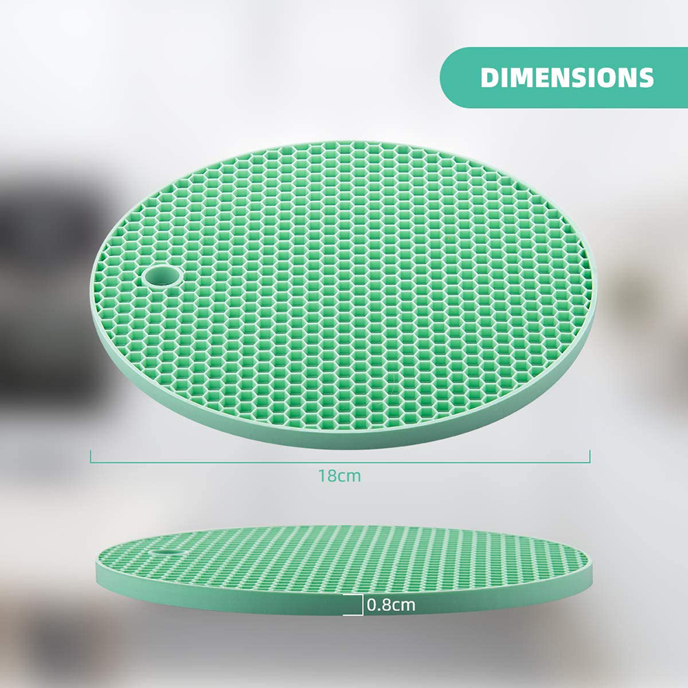 Silicone Insulation pad Pot Mat Trivet Pad Heat Resistant Anti-Slip for Table Oven Mitts (6 pack)