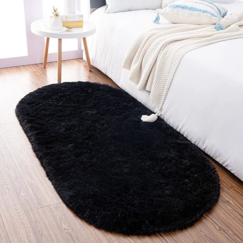 Elliptical long plush carpet,40*60cm,50*80cm,60*90cm,40*120cm,60*120cm,80*120cm,60*160cm,80*160cm,80*200cm,100*200cm CRRSHOP free shipping plush carpet, bedroom bedside carpet, dressing room, decorative floor mat