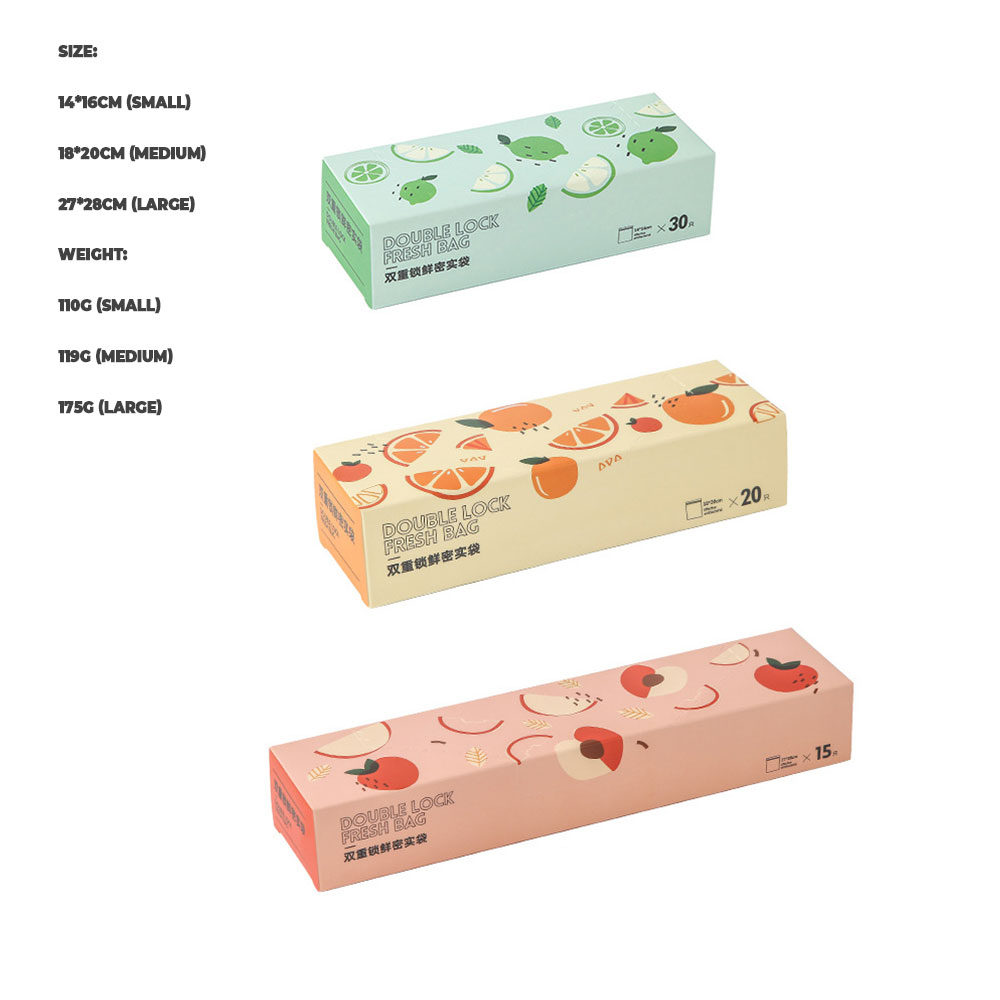 FT168818 Freezer Bag For Fruits And Vegetables Thick And Leakproof Ziplock Bag Food Storage Freezer Slider Bags Sandwich Storage Bag
