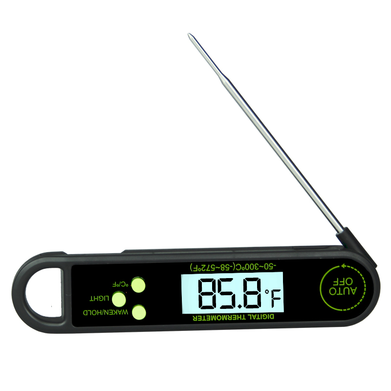 Meat Food Thermometer for Grill and Cooking, Best Ultra Fast Instant Read Waterproof Digital Kitchen Thermometer Probe for Grilling, BBQ, Baking, Candy, Liquids, Oil